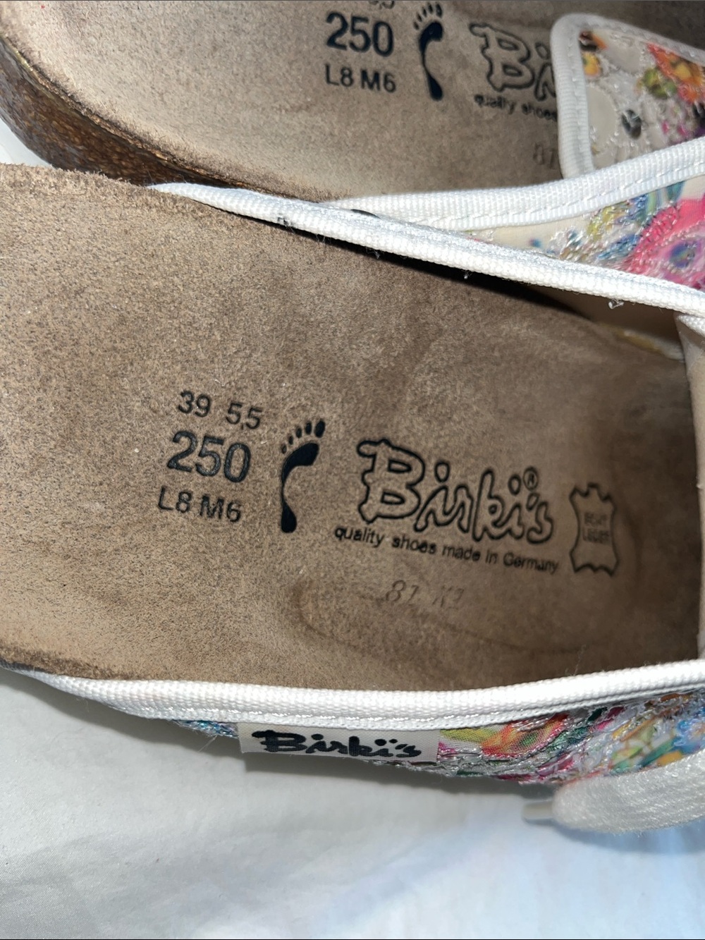 Birkenstocks Birki’s women’s size 39 US 8 floral slip on lace sequin embroidery - Picture 4 of 10